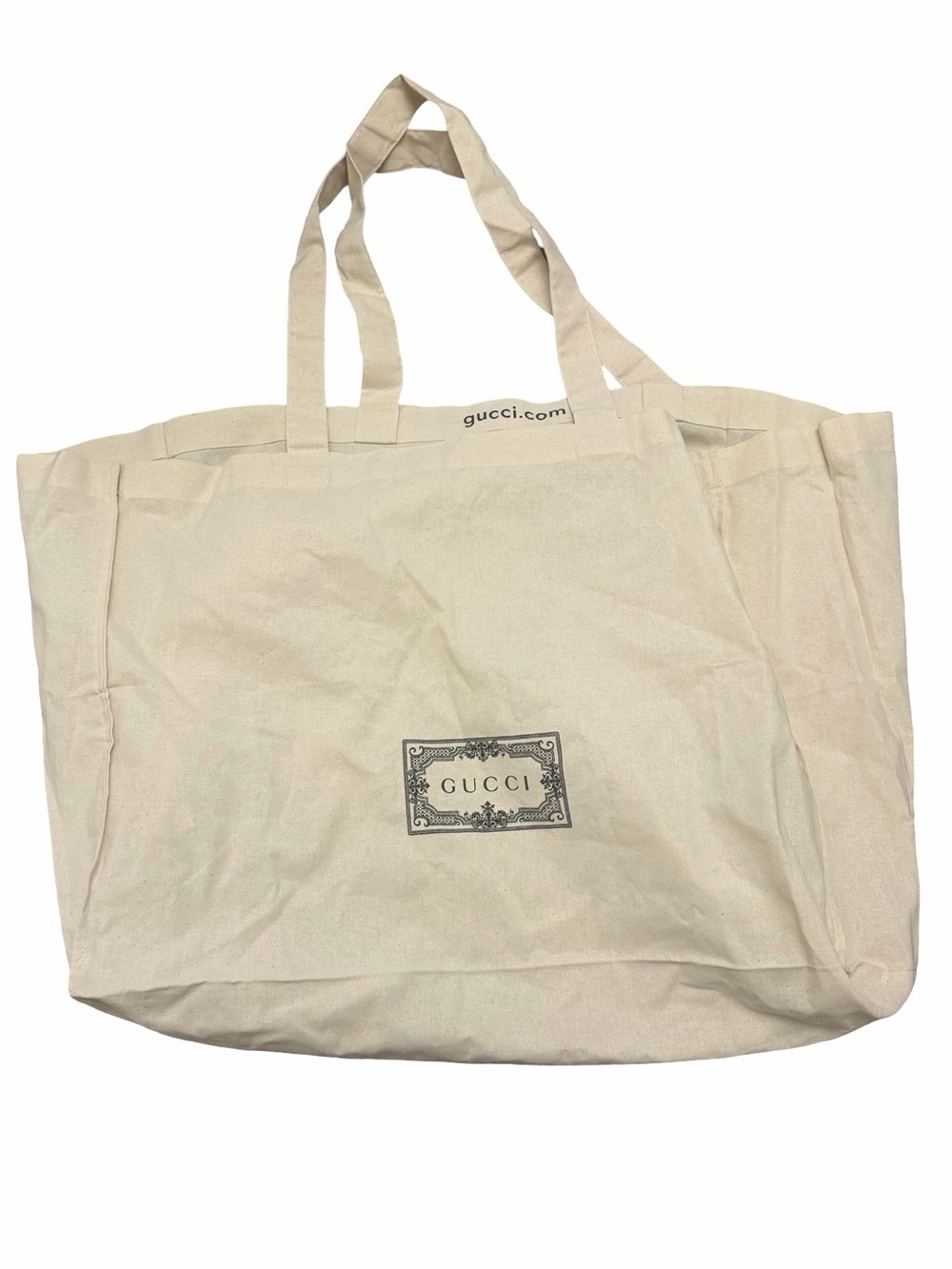 Gucci Cream Canvas Shopping Tote Bag Large